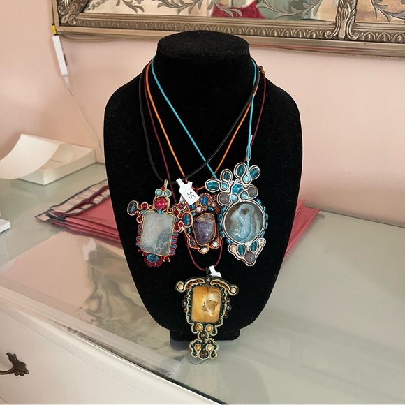 Blue Handmade Polish Stone necklace - Picture 4 of 6